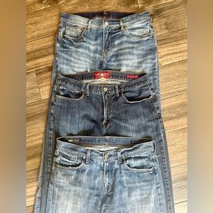 Jean Lot, LUCKY BRAND 34X34, 7 For All Mankind 33X33, Citizens Of Humanity 34X34